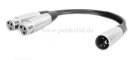 XLR-Stecker 5 polig auf 2 x XLR-Buchsen 3 polig