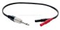 Preview: Messleitung-Klinkenstecker 6,3mm mono auf 2 x Bananenstecker 4mm Isoliert