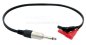 Preview: Messleitung-Klinkenstecker 6,3mm mono auf 2 x Bananenstecker 4mm Isoliert Gewinkelt