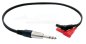 Preview: Messleitung-Klinkenstecker 6,3mm stereo auf 2 x Bananenstecker 4mm Isoliert Gewinkelt