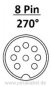 Preview: DIN-Kabel-DIN-Stecker 8 polig 270°1x Gewinkelt ( Schirm an Geh.-Pin 8 mittig ) Preview: DIN-Kabel-DIN-Stecker 8 polig 270°1x Gewinkelt ( Schirm an Geh.-Pin 8 mittig )