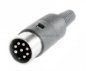 Preview: DIN-Kabel LK1-DIN-Stecker 8 polig ( alle Pins belegt-Pin 8 mittig )