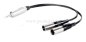 Preview: Miniklinkenstecker 3,5mm stereo 3pol auf 2 Mini XLR-Stecker 3pol