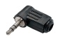 Preview: Miniklinkenstecker 3,5mm Stereo gewinkelt auf Miniklinkenstecker 3,5mm Stereo gewinkelt