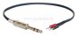 Preview: Klinkenstecker 6,3mm stereo auf 2 x Miniatur-Bananenstecker 2mm