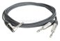 Preview: Y-Kabel ( 8x4 / 2x 0,22qmm )-Winkelklinke auf 2 x Klinke gerade ( DAP X-type )