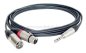 Preview: Stereoklinkenstecker 6,3mm auf 1x XLR-Stecker / 1x XLR-Buchse (X-type)-Kabel 8x4 / 2x 0,22qmm