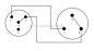 Preview: XLR-Stecker 3 pol Neutrik auf Mini XLR-Buchse 4 pol Neutrik ( 2x 0,22qmm )