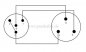 Preview: XLR-Stecker 3 pol NC3MXX auf Mini XLR-Buchse 4 pol RT4FC-B ( 2x 0,22qmm )