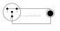 Preview: Klinkenstecker 6,3mm mono NYS201 auf Mini XLR-Stecker 4 polig RT4MC-B  ( 2x 0,22qmm )