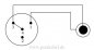 Preview: Klinkenstecker 6,3mm mono Neutrik auf Mini XLR-Stecker 4 polig Neutrik ( 2x 0,22qmm )