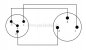 Preview: XLR-Buchse Neutrik 3pol auf Mini XLR-Stecker Neutrik 4pol ( 2x 0,22qmm )