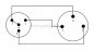 Preview: XLR-Stecker Neutrik 3pol auf Mini XLR-Stecker Neutrik 4pol ( 2x 0,22qmm )