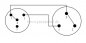Preview: XLR-Stecker 3 pol Neutrik auf Mini XLR-Stecker 4 pol Neutrik ( 2x 0,22qmm )
