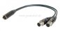 Preview: Mini XLR-Stecker RT3MC-B auf 2 Mini XLR-Buchsen RT3FC-B
