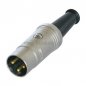 Preview: DIN-Stecker 3polig ( Neutrik NYS 321 )- Pin 1 bel.  auf XLR-Buchse DAP LC-126