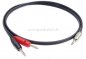 Preview: Messleitung-Miniklinkenstecker 3,5mm mono auf 2 x Bananenstecker 4mm