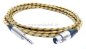 Preview: Klinkenstecker 6,3mm stereo Neutrik NP3X auf XLR-Buchse Neutrik NC3FXX (Kabel Vintage Tweed)