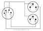 Preview: XLR-Buchse 4 polig auf 2 XLR-Stecker 3 polig