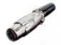 Preview: XLR-Stecker 4polig  auf XLR-Buchse gewinkelt 4polig ( Mic-D/D3 )