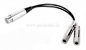 Preview: XLR-Buchse 5 polig auf 2x Klinkenbuchsen 6,3mm stereo