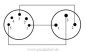 Preview: XLR-Buchse 5 polig auf XLR-Stecker 3 polig (Neutrik)