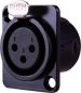 Preview: XLR Flanschbuchse 3 polig Einbau Typ-D