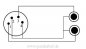 Preview: XLR-Stecker 4 polig auf 2x Klinkenstecker 6,3mm 0,2m