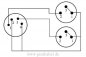Preview: XLR-Stecker 4 polig auf 2 XLR-Buchsen 3 polig