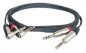 Preview: Zwillings-Kabel Klinkenstecker 6,3mm stereo DAP X-type ( 2x gewinkelt)