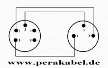 XLR-Stecker 3 polig auf XLR-Buchse 5 polig