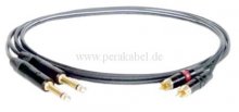 2 Klinkenstecker 6,3mm NP2X-B auf 2 RCA-Stecker NYS373 (8x4/2x 0,22qmm)