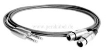 2 Klinkenstecker 6,3mm stereo auf 2 XLR-Buchsen (S)