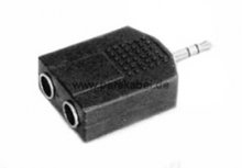 2 Klinkenbuchsen 6,3mm stereo auf Miniklinkenstecker 3,5mm stereo