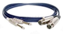 2 x Klinkenstecker 6,3mm mono auf 2 x XLR-Buchse DAP AV-48