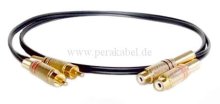 Cinch Kabel Verlängerung 2 x Stecker auf 2 x Buchse vergoldet