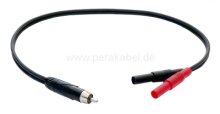 Messleitung-RCA-Stecker auf 2 x Bananenstecker 4mm Isoliert
