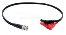 Messleitung-BNC-Stecker auf 2 x Bananenstecker 4mm Isoliert Gewinkelt