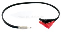 Messleitung-Miniklinkenstecker 3,5mm mono auf 2 x Bananenstecker 4mm Isoliert Gewinkelt