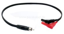 Messleitung-RCA-Stecker auf 2 x Bananenstecker 4mm Isoliert Gewinkelt