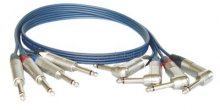4 Klinkenstecker 6,3mm NP2X auf 4 Klinkenstecker 6,3mm NP2RX gewinkelt