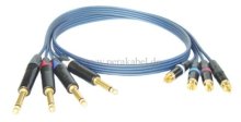 4x Klinkenstecker 6,3mm mono NP2X-B auf 4x RCA-Stecker NYS 373