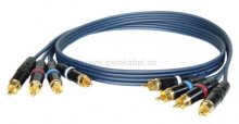 4 RCA-Stecker metall auf 4 RCA-Stecker metall