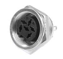 DIN-Buchse Einbau 6pol  Renkverschluß