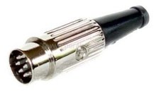 Preview: DIN-Stecker 8 polig Renkverschluß auf DIN-Stecker 8  polig ( Kabel 8x 0,14 qmm gefl. Schirm )
