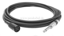 Klinkenstecker 6,3mm mono auf DIN-Buchse 3pol (Tip an 1;Schirm an 2)