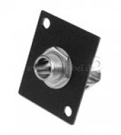 Klinkeneinbaubuchse 6,3mm metall 3pol (mit Adapterplatte)