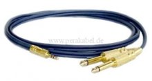 Klinkenstecker 3,5mm stereo vergoldet auf 2xKlinkenstecker 6,3mm vergoldet mono  (Kabel 8 x 4 DAP AV-48)