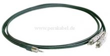 Miniklinkenstecker 2,5mm stereo metall auf 2 x RCA-Stecker metall