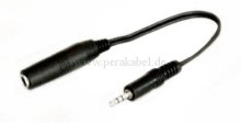 Klinkenstecker 3,5mm stereo auf Klinkenbuchse 6,3mm stereo (standard) 0,2m